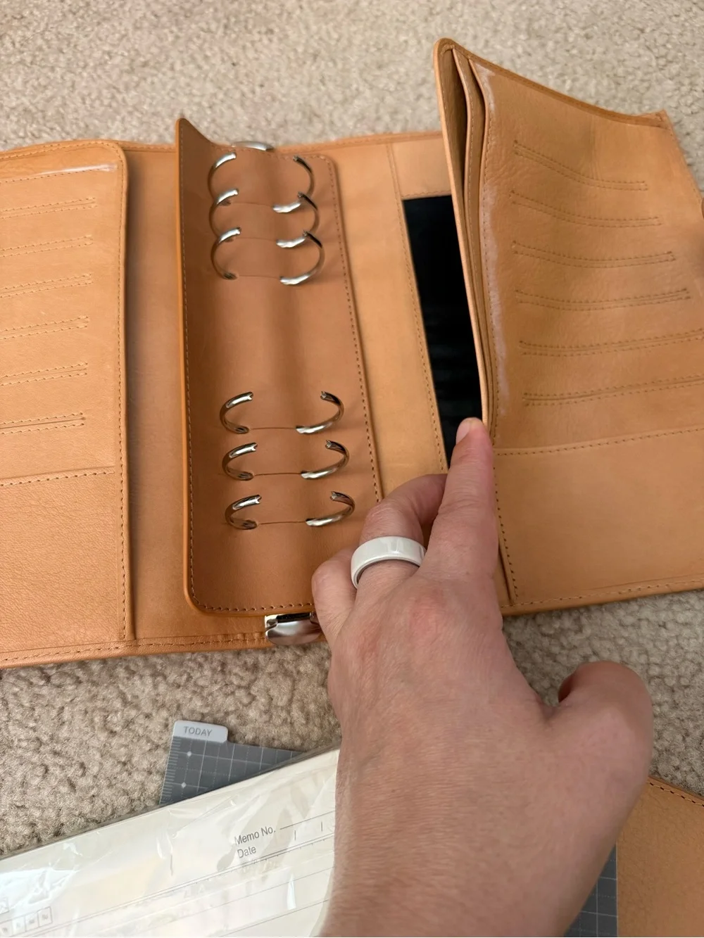 Moterm Luxe Rings Planner - A5 (Vegetable Tanned Leather) - Picture 8 of 14